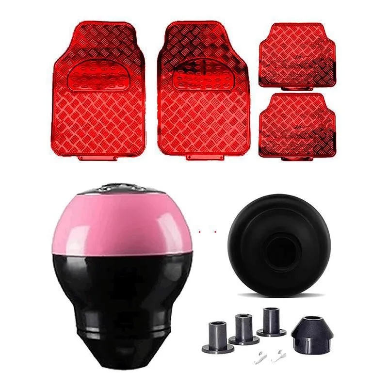 Tapete Verm Brilho Bola Cambio Rosa Preta Vw Fox