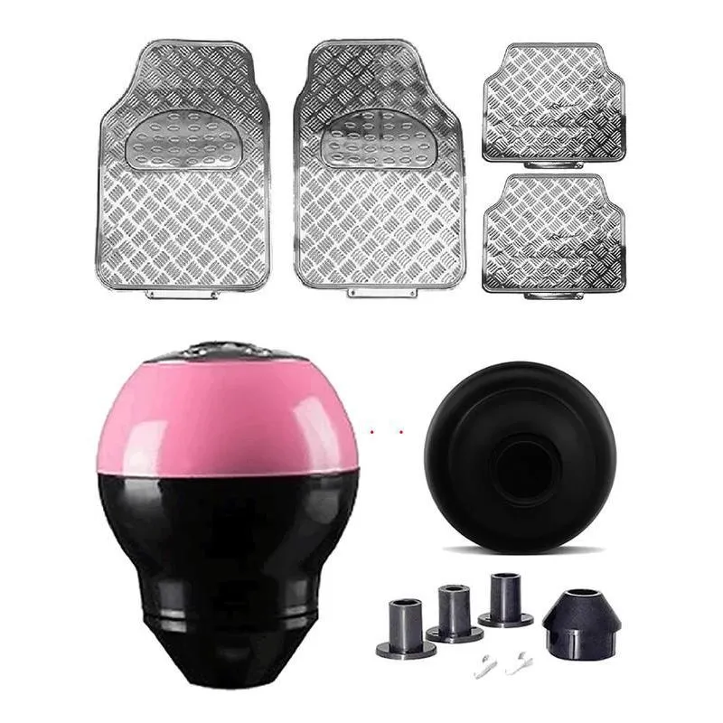 Tapete Prata Brilho Bola Cambio Rosa Preta Vw Jetta