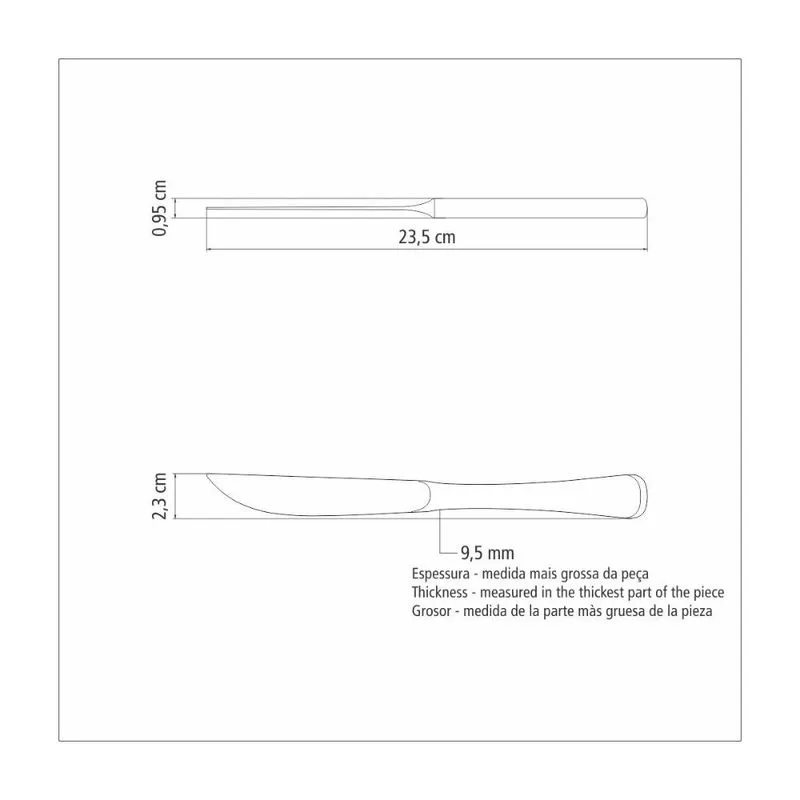Kit 6 Facas para Churrasco Tramontina Monaco em Aço Inox