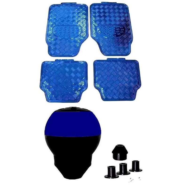 Tapete Azul Brilho Bola Cambio Azul Preta Gol Voyage