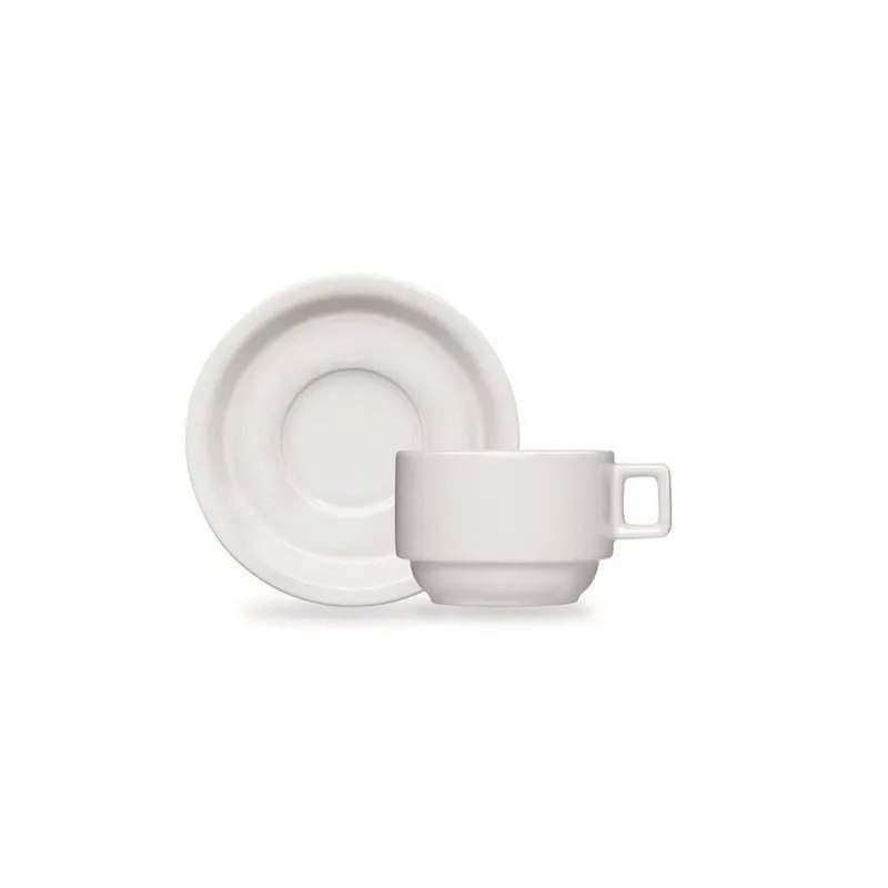 Conjunto 11 Xicaras Cha Com Pires Porcelana Barhotel Germer