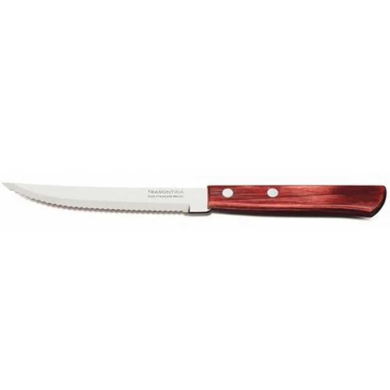 Kit 3 Faca Churrasco Tramontina Polywood Vermelha 5"