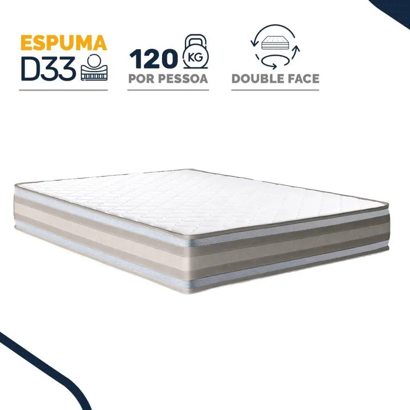 Colchão de Espuma D33 Double Face Territory Hellen Queen 158cm