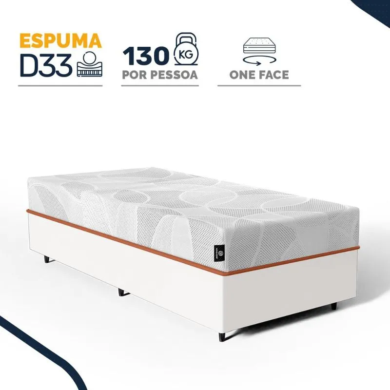Cama Box com Colchão de Espuma D33 Enrolado Sonno Full - Umaflex Solteiro 88cm