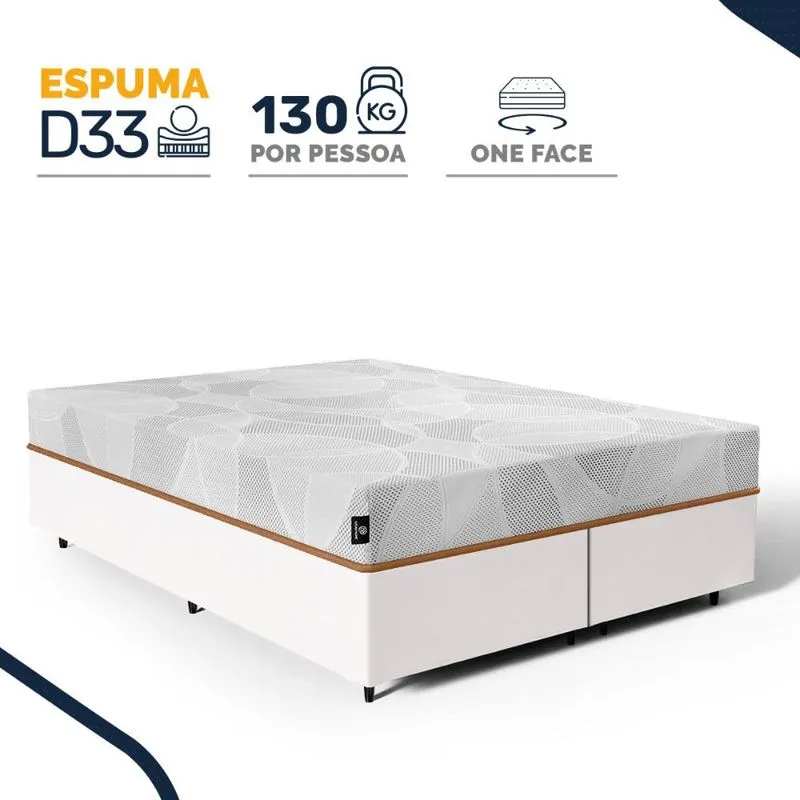 Cama Box com Colchão de Espuma D33 Enrolado Sonno Full - Umaflex Queen 158cm