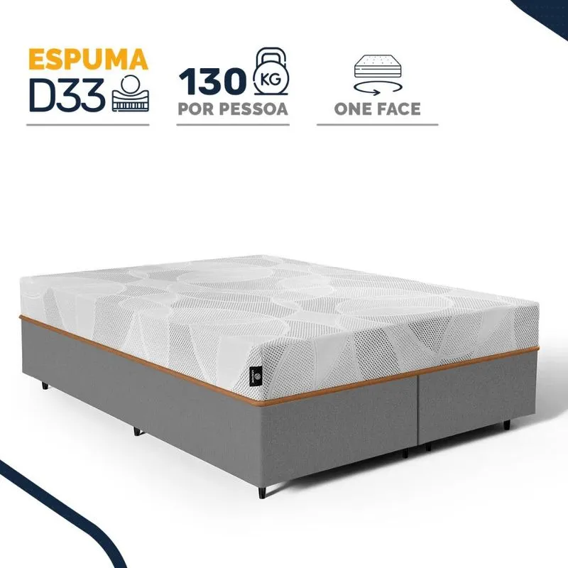 Cama Box com Colchão de Espuma D33 Enrolado Sonno Full - Umaflex Queen 158cm