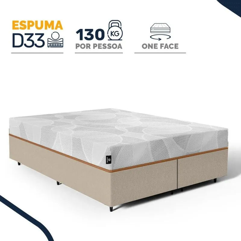 Cama Box com Colchão de Espuma D33 Enrolado Sonno Full - Umaflex Queen 158cm