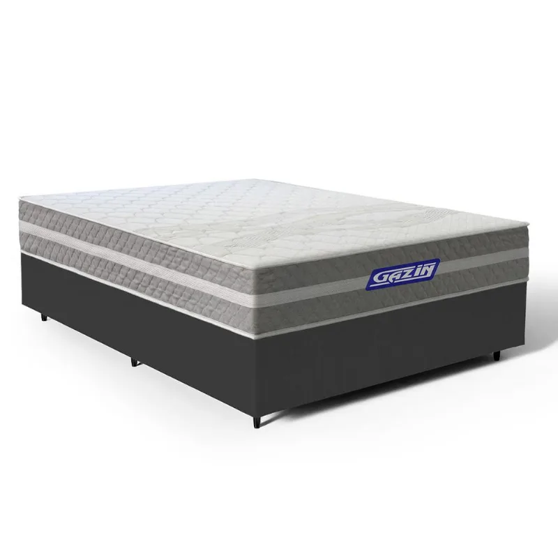 Cama Box com Colchão Gazin de Molas Ensacadas One Face Air Up Casal 138cm