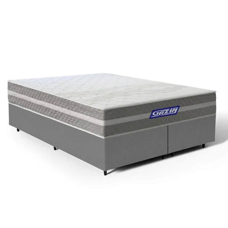 Cama Box com Colchão Gazin de Molas Ensacadas One Face Air Up Queen 158cm