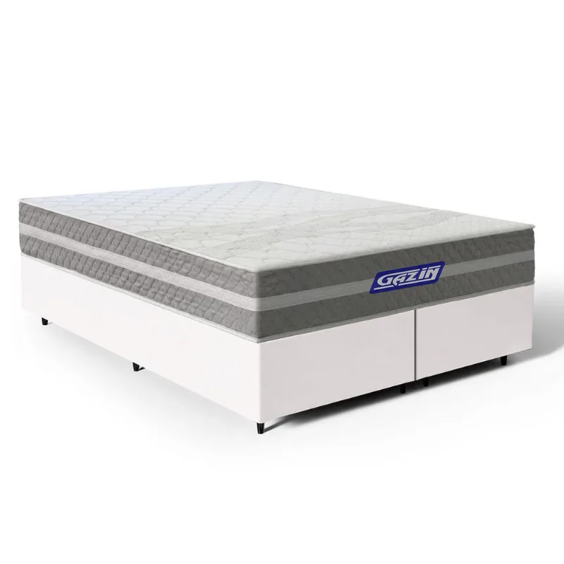 Cama Box com Colchão Gazin de Molas Ensacadas One Face Air Up Queen 158cm