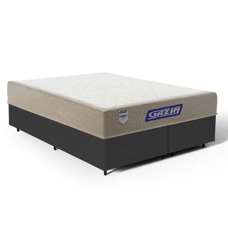 Cama Box com Colchão Gazin de Espuma D60 Double Face Force PLUS Queen 158cm