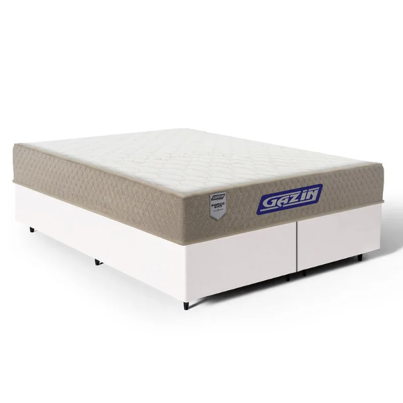 Cama Box com Colchão Gazin de Espuma D60 Double Face Force PLUS Queen 158cm