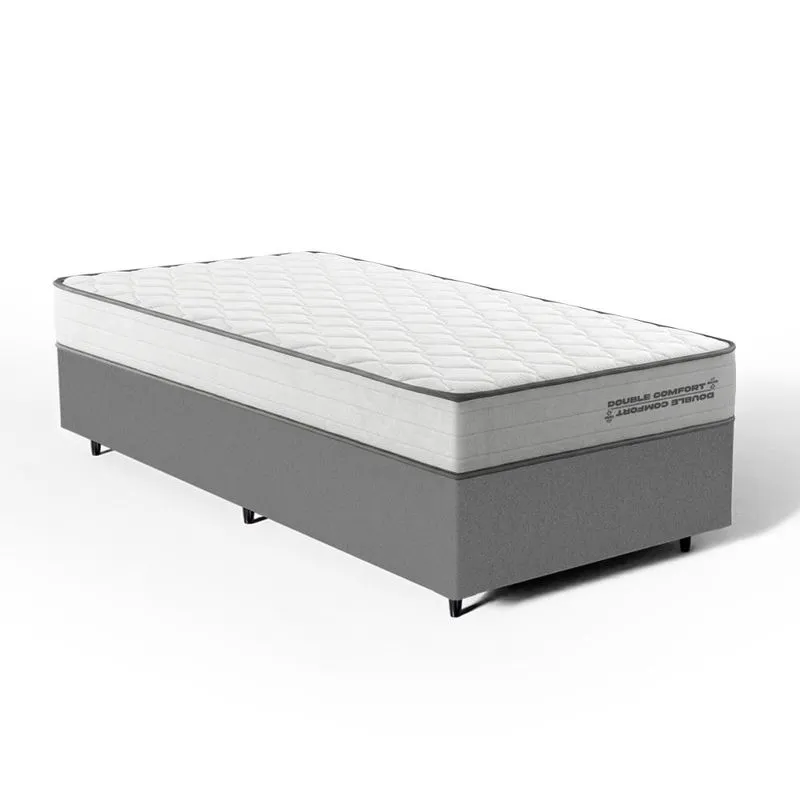 Cama Box Solteiro com Colchão de Molas Ensacadas Double Comfort 88x188x59cm