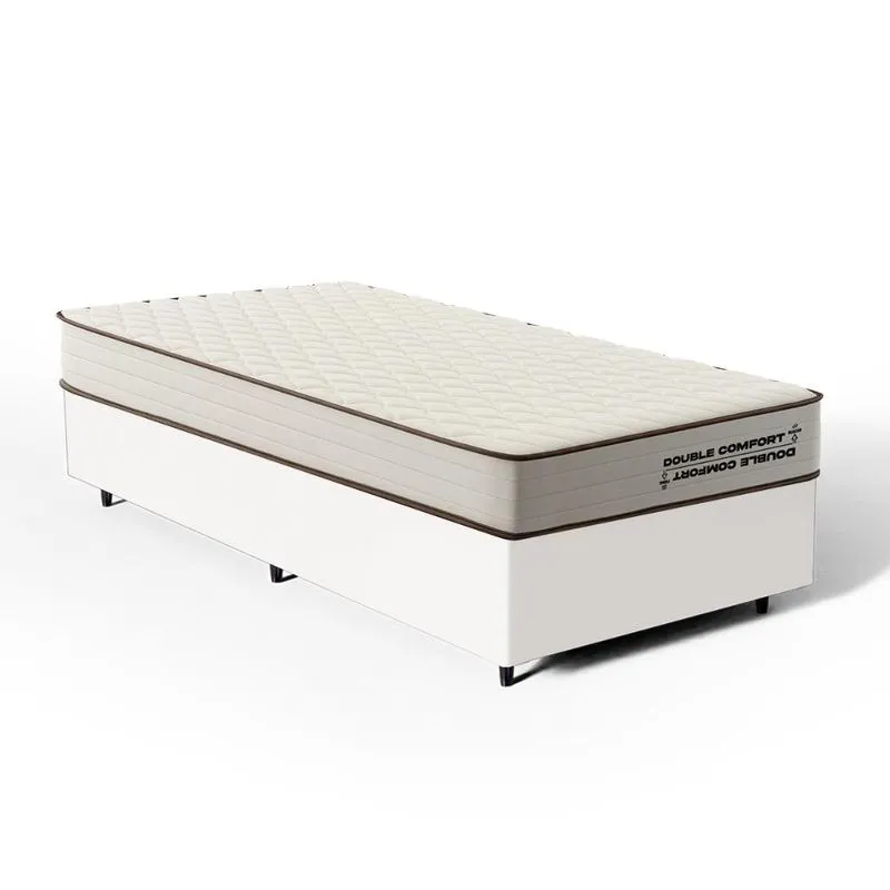 Cama Box com Colchão de Espuma D45 Double Comfort Solteiro 88cm