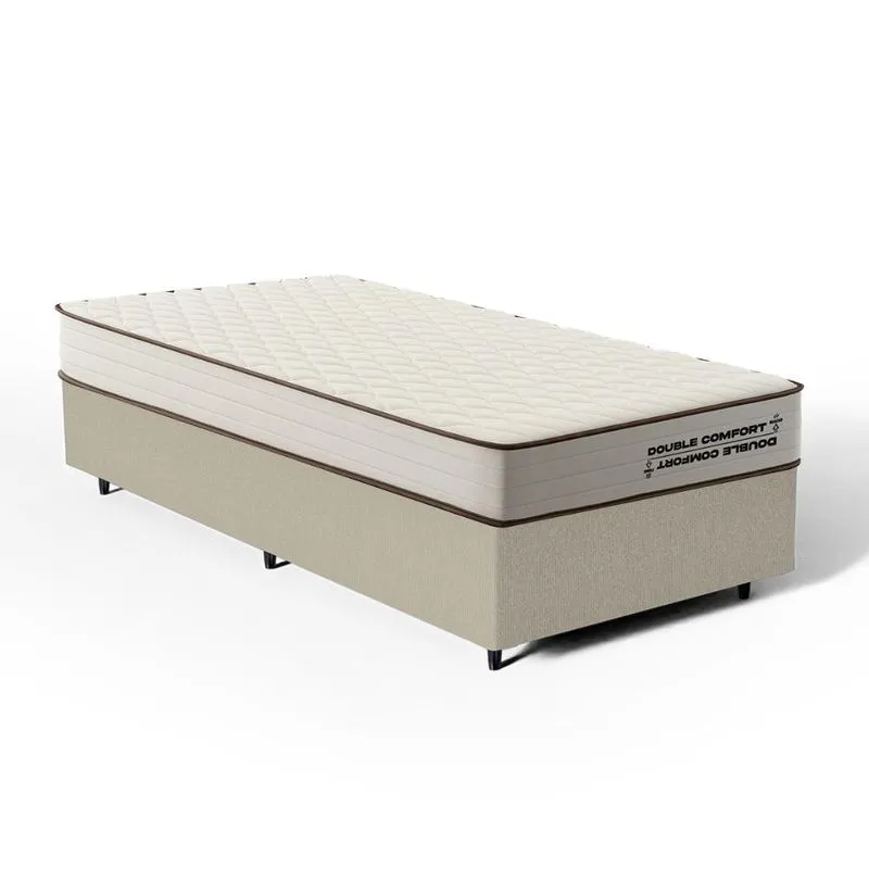 Cama Box com Colchão de Espuma D45 Double Comfort Solteiro 88cm