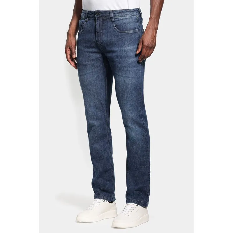 Calça Jeans Slim Azul Medio - 46