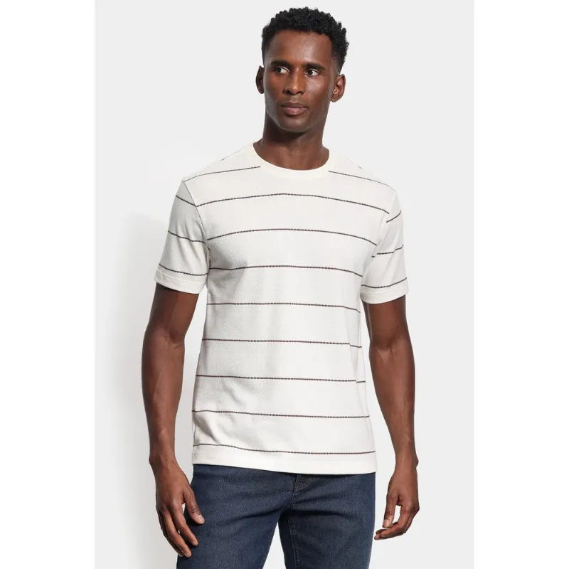 Camiseta Manga Curta Malha Rusc Chocolate Com Off White - XXG