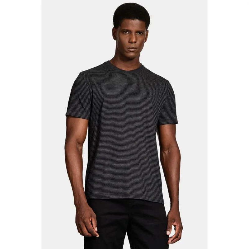 Camiseta Manga Curta Piquet Jacquard Preto - M