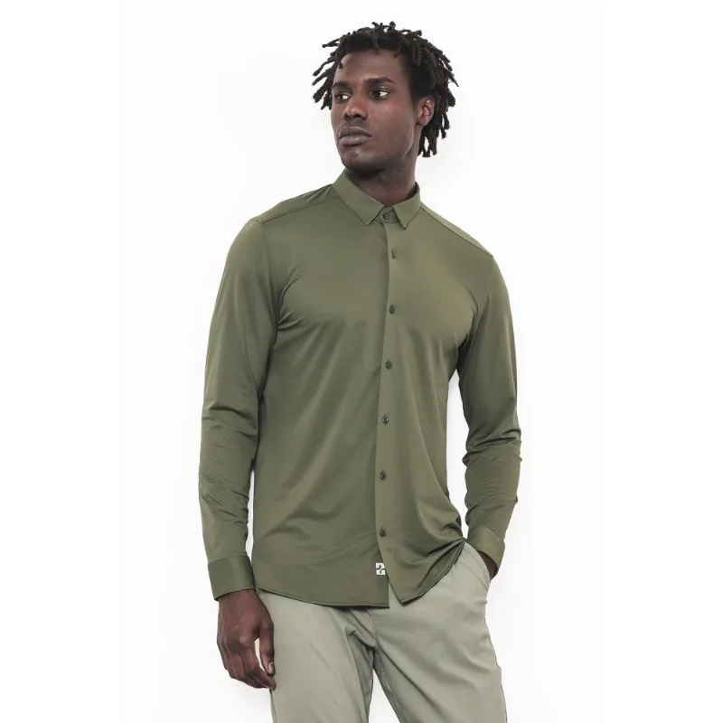 Camisa Manga Longa Twill Flex Menta - XGG