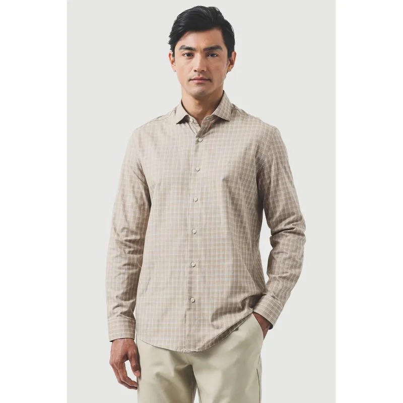 Camisa Regular Algodão Xadrez Castor Com Areia - M