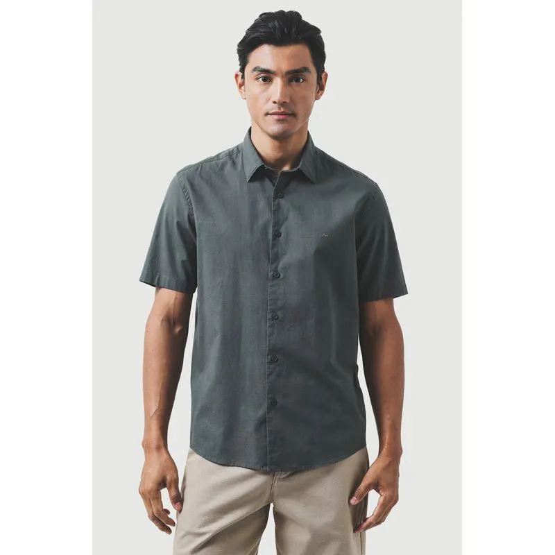 Camisa Manga Curta Regular Flame Bosco Verde Gris - XGG