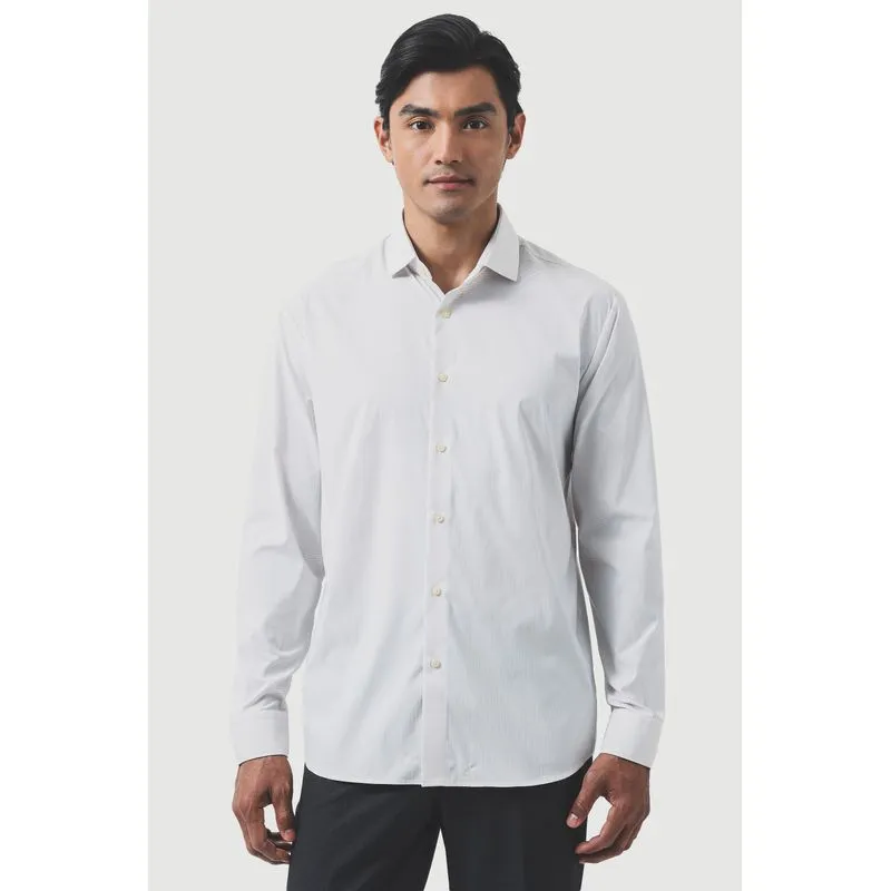 Camisa Manga Longa Regular Tech Flex Branco Com Areia - XGG