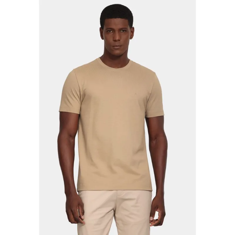 Camiseta Manga Curta Piquet Peruano Caqui Mascavo 114 - XXG