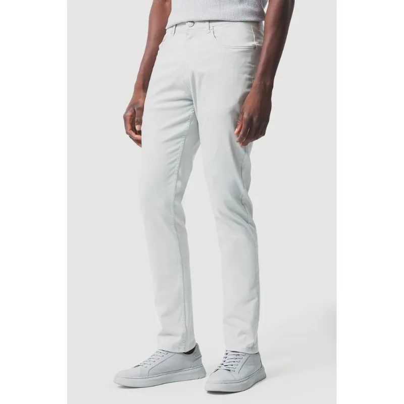Calça 5 Pockets Slim Color Comfort Cinza Claro - 42