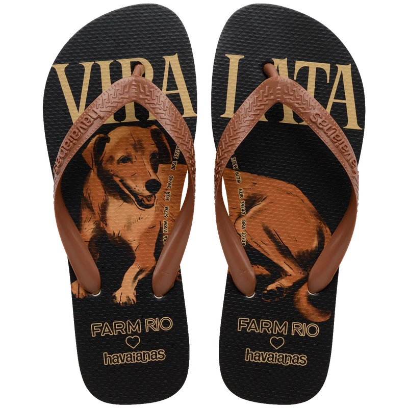 Chinelo Havaianas Farm Vira Lata Ferrugem / 33/34 - Havaianas