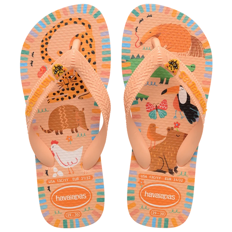 Chinelo Havaianas Infantil Top Coisa Nossa LARANJA SERIGUELA / 27/28 - Havaianas