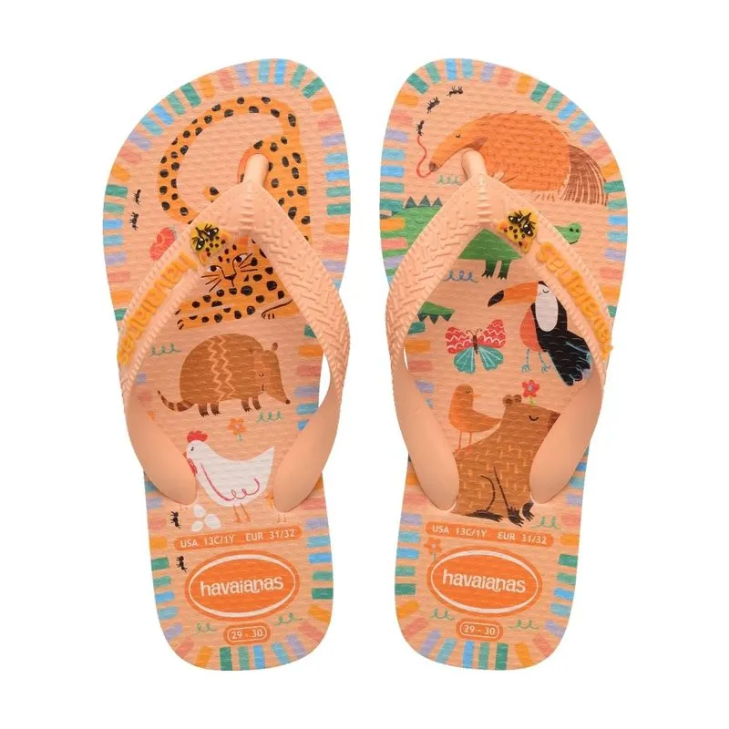 Chinelo Havaianas Top Coisa Nossa Infantil Laranja 35