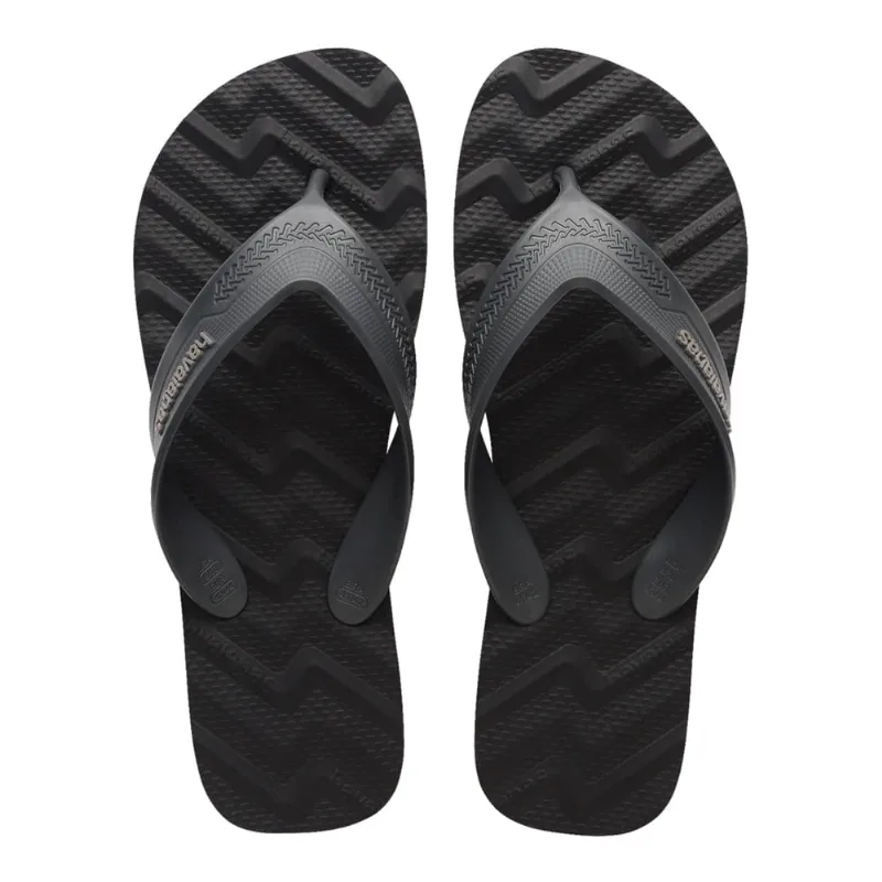 Chinelo Masculino Havaianas Track Waves Casual Preto/Cinza - 39 - Havaianas