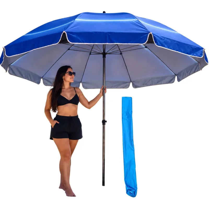 Guarda Sol Ombrelone Enorme Tenda Praia Piscina Deck Varanda Area Lazer Sombra Descanso - Mundo Marine