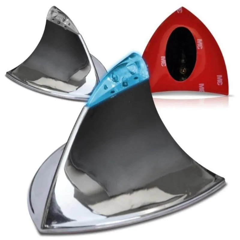 Antena Shark Cromada Led Azul Honda Prelude