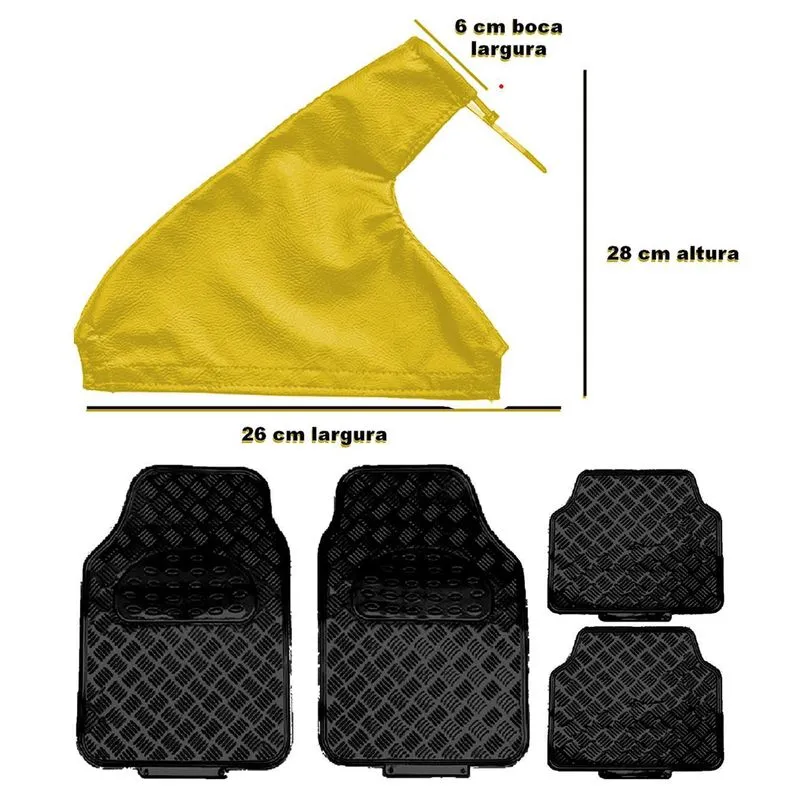 Coifa Freio Amarela Tapete Preto Nissan Sentra