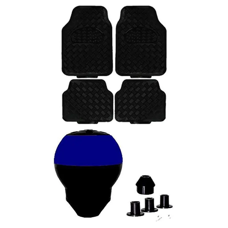 Tapete Preto Brilho Bola Cambio Azul Preta Gol 2.0 Mi 4p