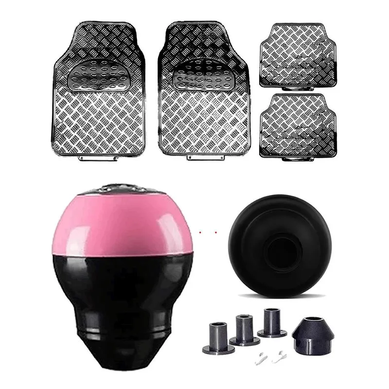Tapete Grafite Brilho Bola Cambio Rosa Preta T-cross 1.0 Tsi