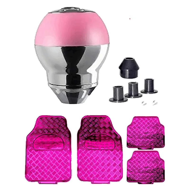 Tapete Rosa Brilho Bola Cambio Rosa Crom Hyundai Veloster