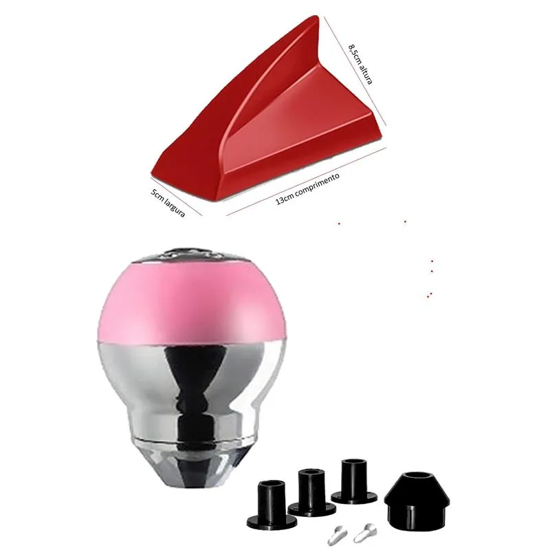 Antena Shark Verm Bola Cambio Rosa Crom Gm Malibu