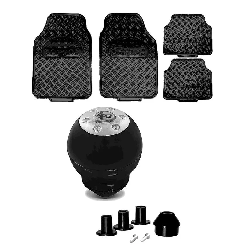 Tapete Preto Brilho Bola Cambio Preta Tiguan 1.4 Tsi