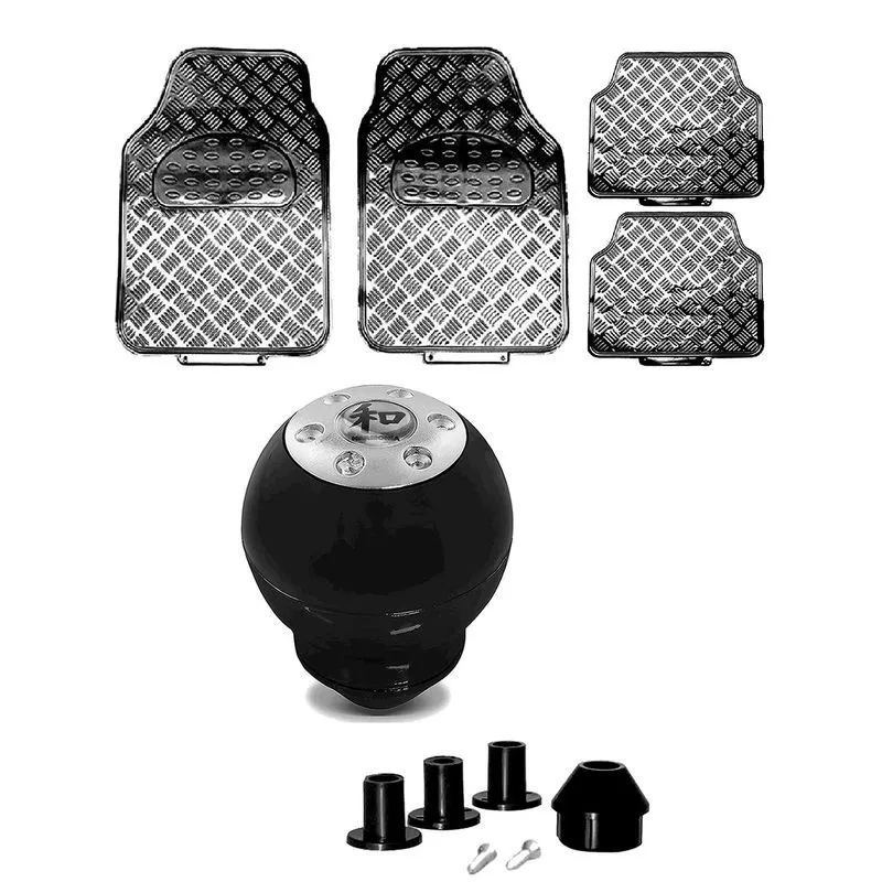 Tapete Grafite Brilho Bola Cambio Preta Gol Black 1.0 Mi