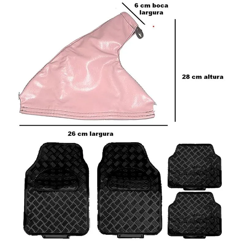 Coifa Freio Rosa Tapete Preto Parati 1.0 Mi Plus