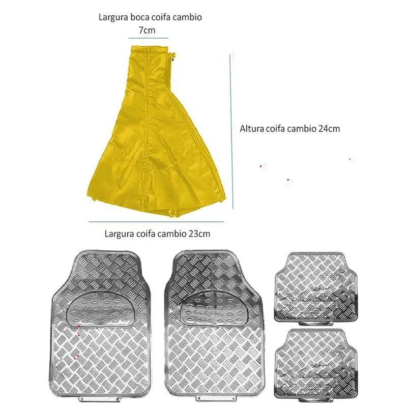 Coifa Cambio Amarela Tapete Crom Land Rover Discovery Sport