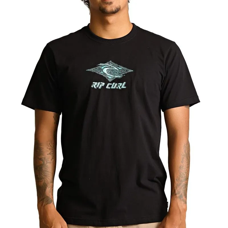 Camiseta Rip Curl Tribal Diamond SM27 Masculina Preto 2G / preto