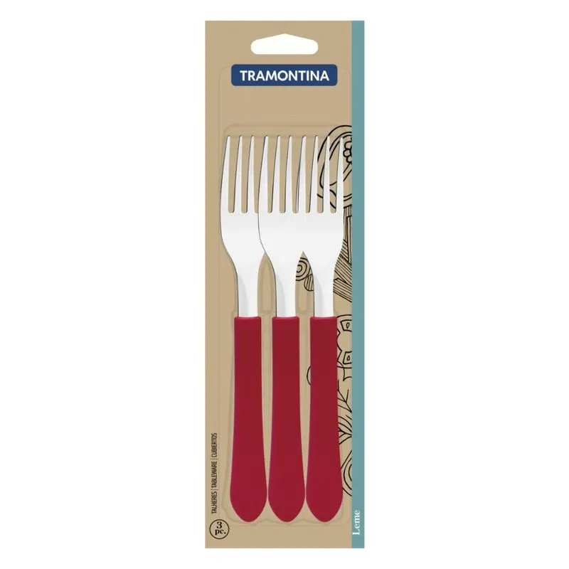 Kit 12 Unidades Conjunto de Garfos de Mesa Tramontina Leme