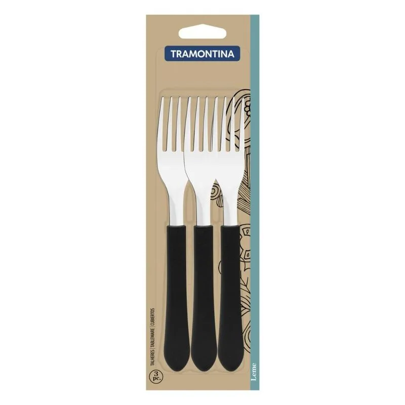 Kit 2 Unidades Conjunto de Garfos de Mesa Tramontina Leme