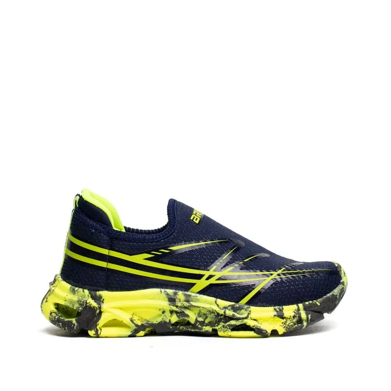 Tênis Infantil Brink Calce Fácil LED Marinho/Amarelo - 27
