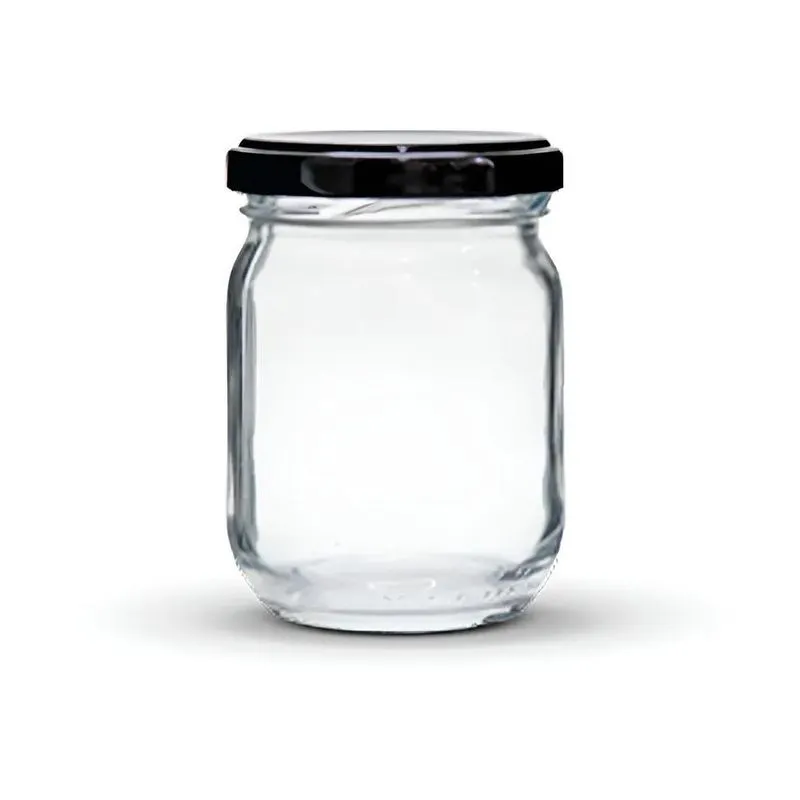 24 Potes De Vidro 200ml Com Tampas Metálicas E Lacres Cor Pr