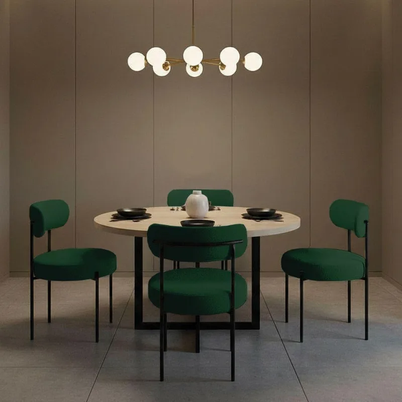 Kit 4 Cadeiras de Jantar Margara em MDF Bouclê Verde D'Rossi