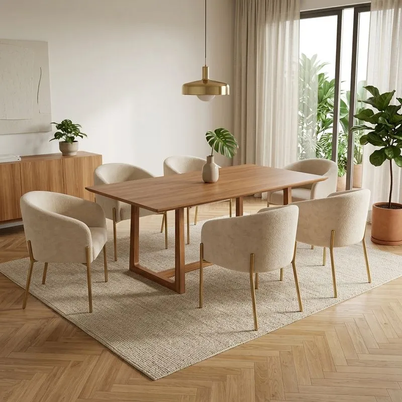 Cadeira Para Sala de jantar Kit 6 Arielle Base Tubo Dourado Boucle D03 - D'Rossi Grafite
